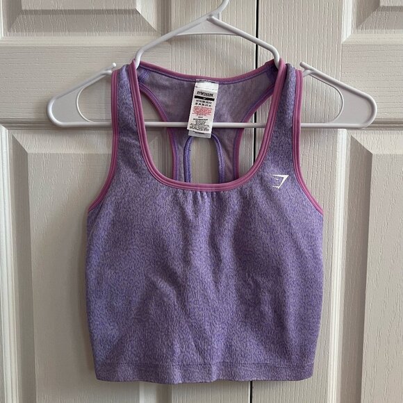 Gymshark Seamless Crop Tank - Lilac - Picture 1 of 3